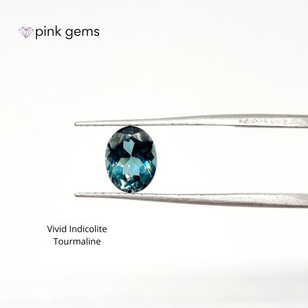 Vibrant rare blue tourmaline - indicolite - luxury - pink gems