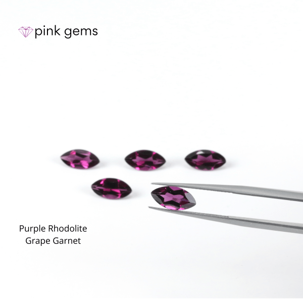 Rhodolite - purple garnet (grape garnet) - [4x8/5x10/6x12 mm] marquise - bulk - pink gems