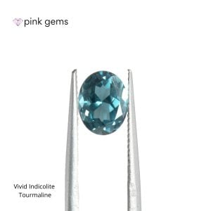 Vibrant rare blue tourmaline - indicolite - luxury - pink gems