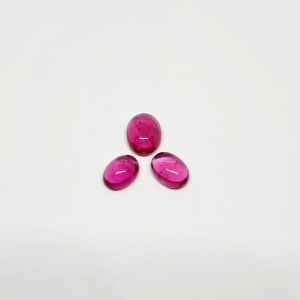 Rubellite pink tourmaline cabochon design-set - luxury - pink gems