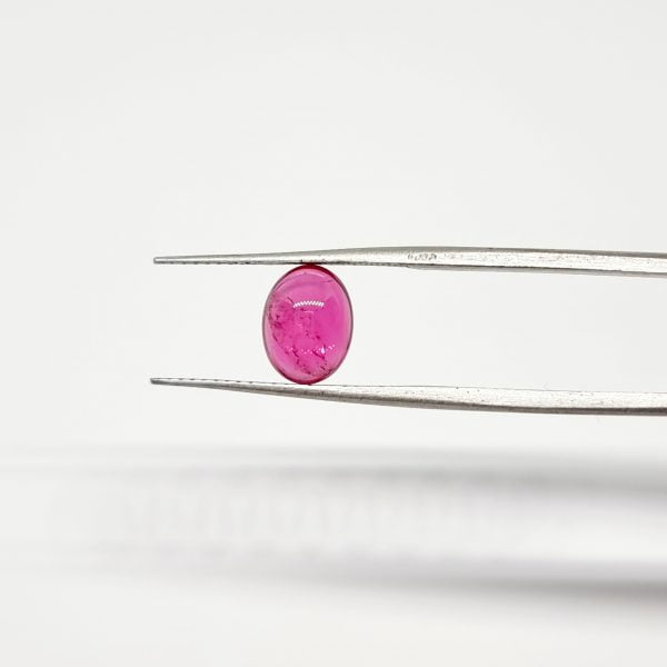 Rubellite pink tourmaline cabochon design-set - luxury - pink gems