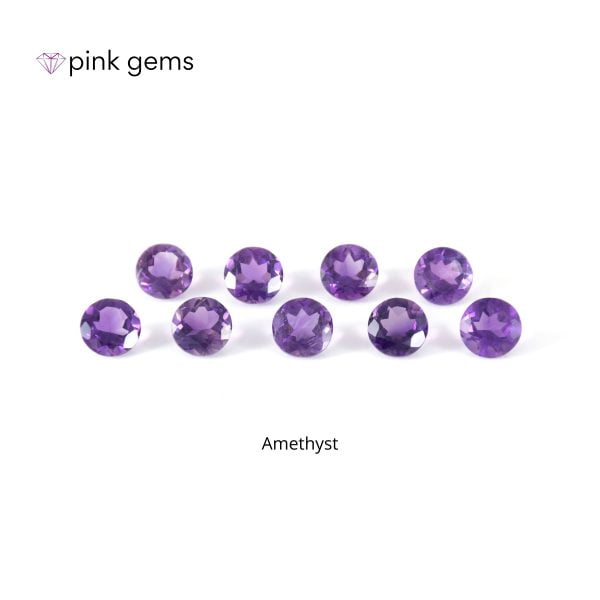 Amethyst - [7/6/5 mm] round - bulk - pink gems