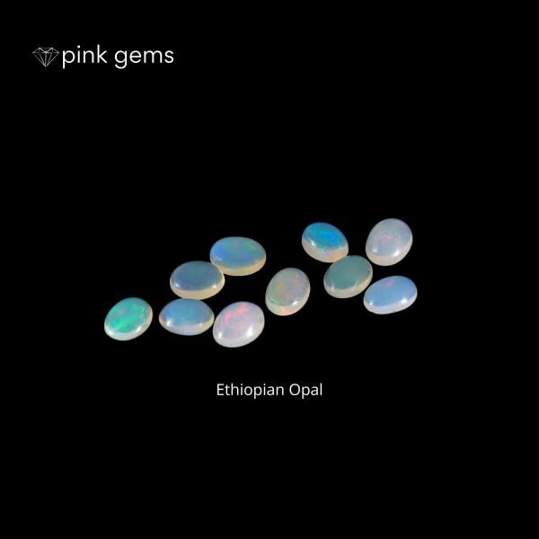 Ethiopian opal - oval - bulk - pink gems