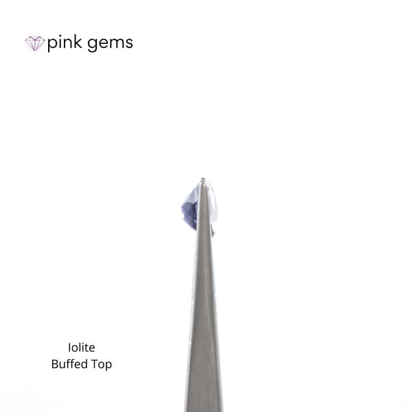 Iolite - oval - buffed top - pink gems