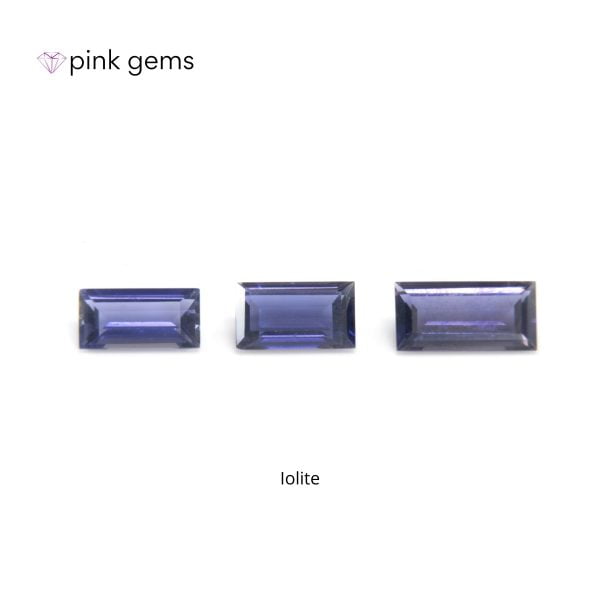 Iolite - rectangle - bulk - pink gems