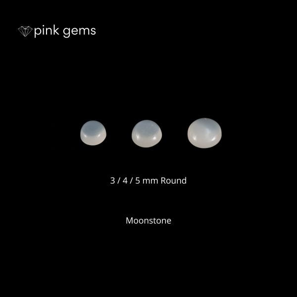 Moonstone - round - bulk - pink gems