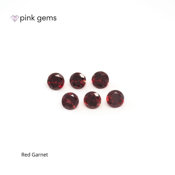Red garnet - [7/6/5 mm] round - bulk - pink gems
