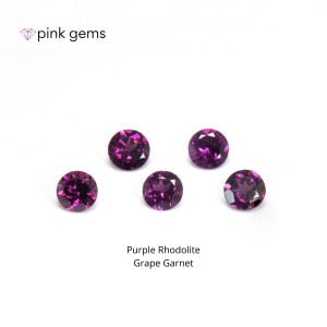 Rhodolite - purple garnet (grape garnet) - [5/6/7 mm] round- bulk - pink gems