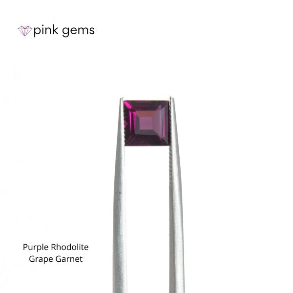 Rhodolite - purple garnet (grape garnet) - [5/6/7 mm] square- bulk - pink gems