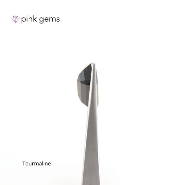 Tourmaline - millitary green - octagon - pink gems