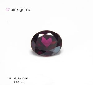 Rhodolite Purple Garnet, 7.20cts, Oval, Luxury - Pink Gems