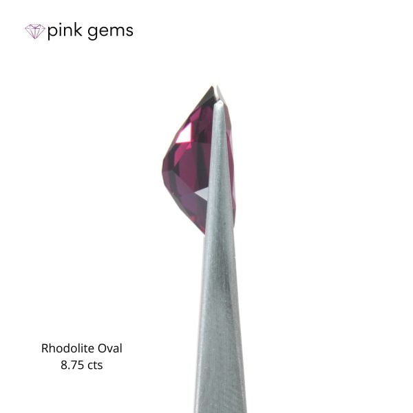 Rhodolite purple garnet, 8. 75cts, oval, luxury - pink gems